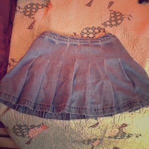 Forever 21 pleated denim skirt